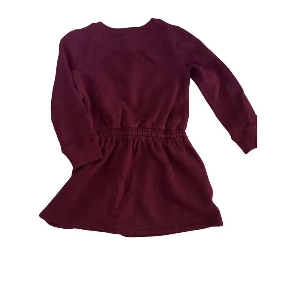 Polo Ralph Lauren Kids Polo Bear Burgundy Sweater Dress Sz 5